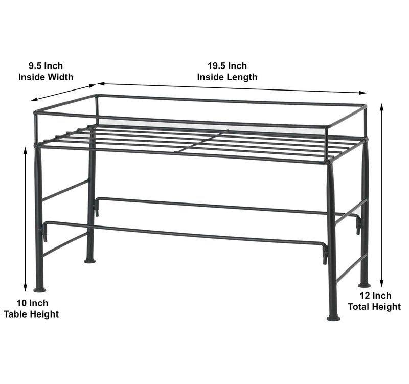 PetRageous 81032 Brady's Set the Table Steel Frame Dog Feeder 10-Inch Tall by 20-Inch Long and 10-Inch Wide, Holds Two 9-Inch Diameter Bowls, for Large Dogs and Extra Large Dogs, Black - Image 4